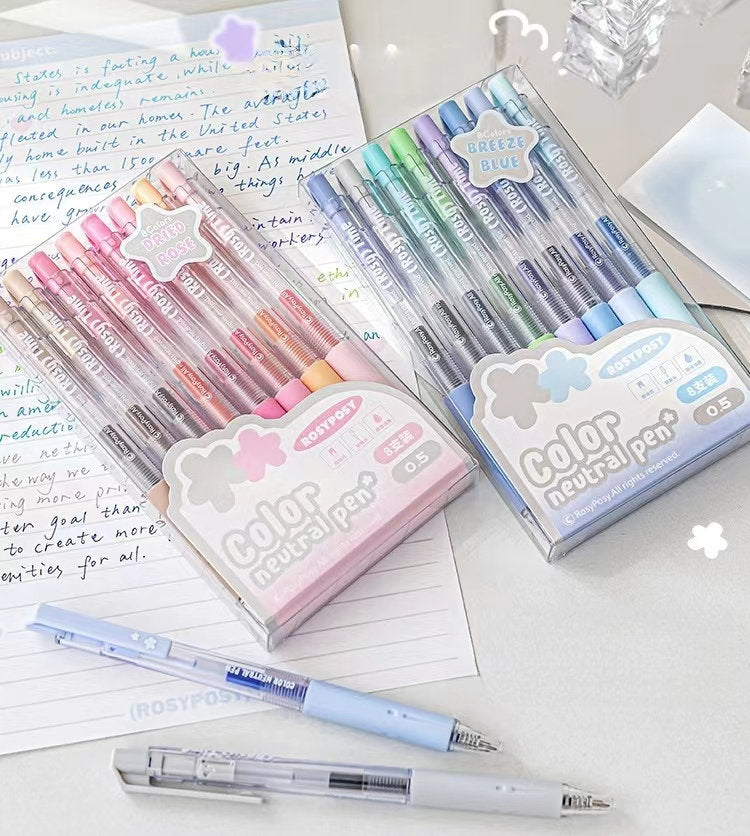 Coloured Juice Gel Pens Set |  Retractable Gel Roller Pen | Writing Supplies | Cute Stationery Journaling Planner Study Arts Pen Supplies