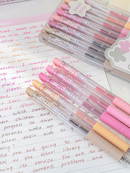 Coloured Juice Gel Pens Set |  Retractable Gel Roller Pen | Writing Supplies | Cute Stationery Journaling Planner Study Arts Pen Supplies