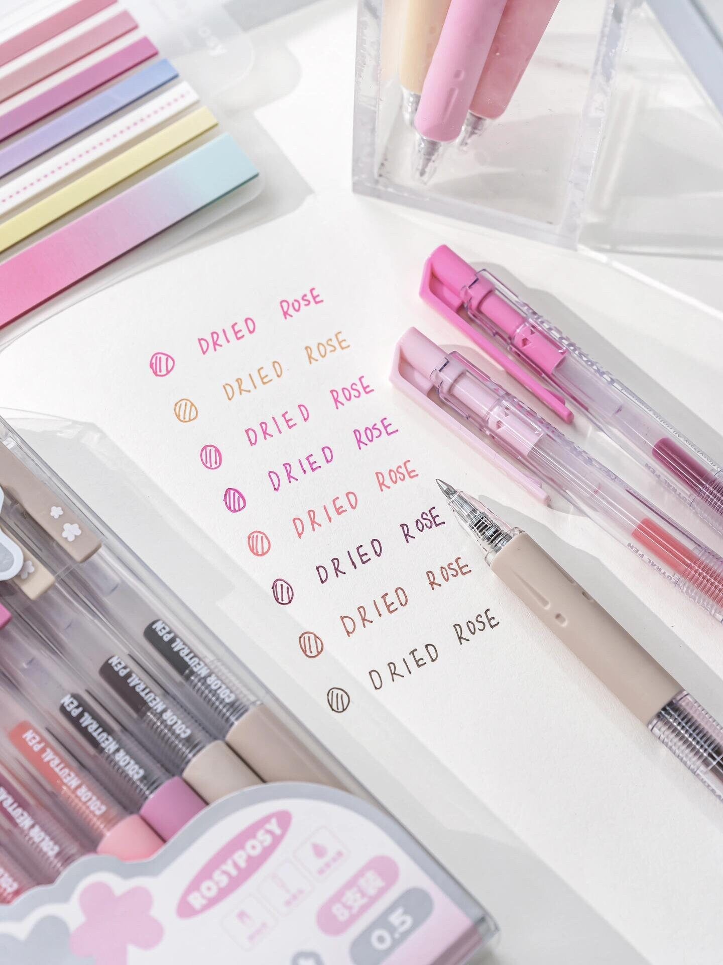Coloured Juice Gel Pens Set |  Retractable Gel Roller Pen | Writing Supplies | Cute Stationery Journaling Planner Study Arts Pen Supplies