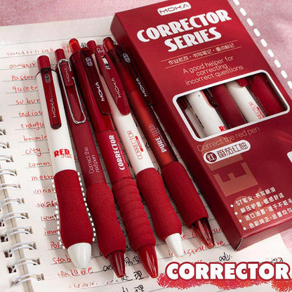 5pcs Red Gel Pens | Red Pens | Smooth Writing Pens | Aesthetic Pen Set | Cute Kawaii Planner School Office Study Pens Stationery