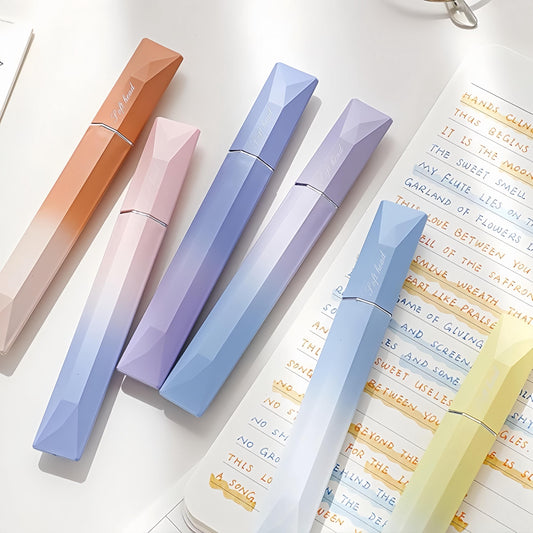 Prism Gradient Color Highlighter Pen | Highlighters Marker Pen |Aesthetic Cute Planner Journal Reading Drawing Pens | Study Writing Supplies
