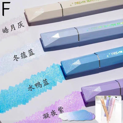 Prism Gradient Color Highlighter Pen | Highlighters Marker Pen |Aesthetic Cute Planner Journal Reading Drawing Pens | Study Writing Supplies