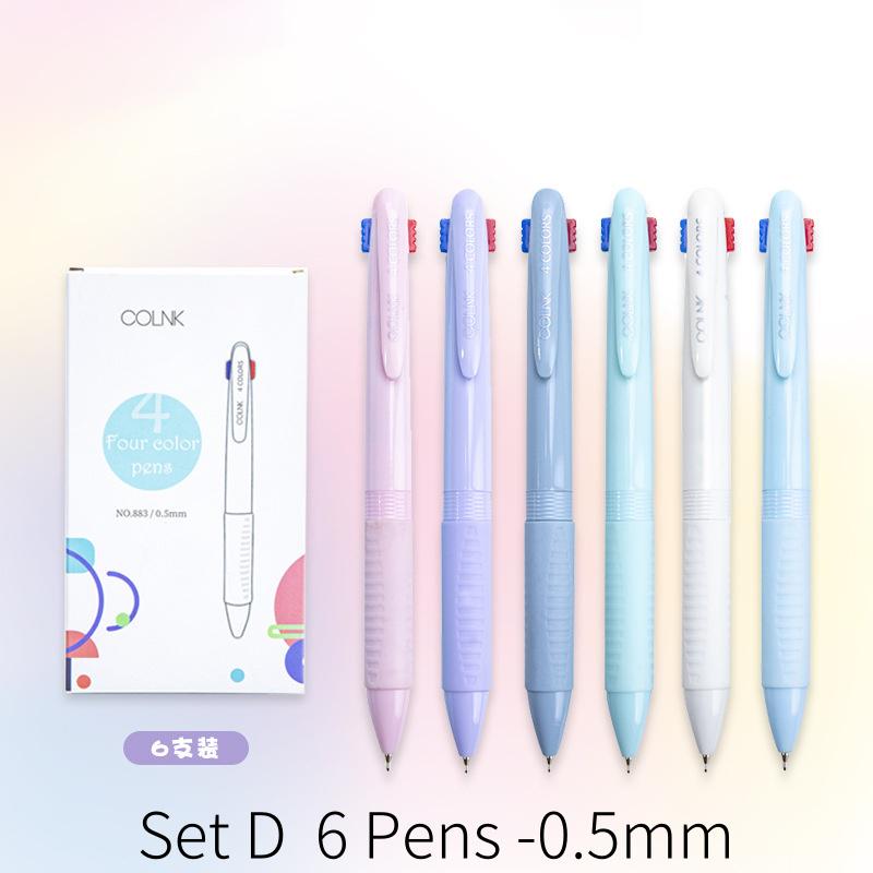 4 Color Gel Ink Pen 0.5mm 0.7mm | Multi Color Gel Pen | Smooth Planner Pens | Student Pen Writing Supplies Stationery