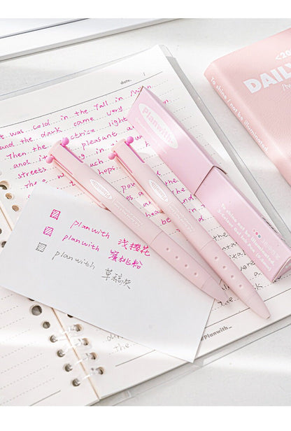 3 Color Gel Ink Pen 0.5mm | Simplicity Solid Color Gel Pen | Smooth Planner Pens | Student Pen Writing Supplies Stationery
