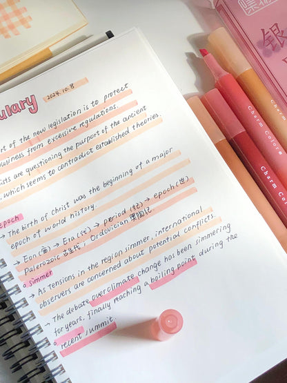 Retro Highlighter Pens Set | High Capacity Marker Pen | DIY Photo Album Journal Planner Book Reading Highlighters | Doodle Drawing Pens