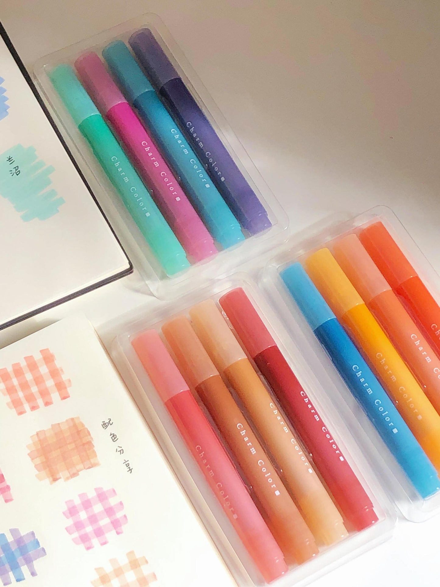 Retro Highlighter Pens Set | High Capacity Marker Pen | DIY Photo Album Journal Planner Book Reading Highlighters | Doodle Drawing Pens