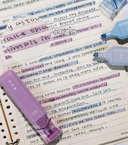 Nebula Color Highlighter Pens｜Glitter Colored Marker Pens | Writing Pens | Aesthetic Pens | Cute Study Supplies Stationery | Back to School