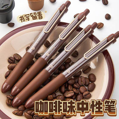 Coffee Flavored Black Ink Gel Pens | ST Writing Pens | Coffee Lover Aesthetic Pen Set | Cute Kawaii Planner School Office Study Pens