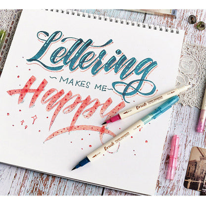 Brush Twin Marker Pen Set |  Double-Sided Pen | Calligraphy Pen | Hand Lettering