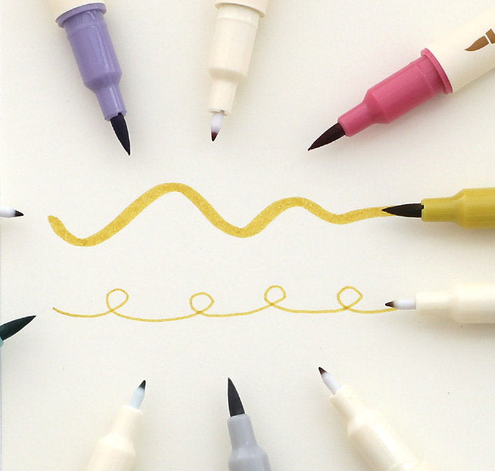 Brush Twin Marker Pen Set |  Double-Sided Pen | Calligraphy Pen | Hand Lettering
