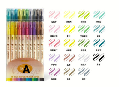 Brush Twin Marker Pen Set |  Double-Sided Pen | Calligraphy Pen | Hand Lettering