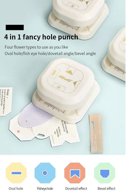 4 in 1 Multifunctional Hole Punch Cutter | Handmade Materials | Paper Craft Supplies | DIY Projects