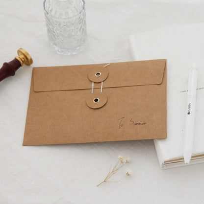 C6 String Tie Envelope | Kraft Brown Paper Envelope | Gift Wrapping