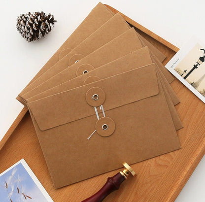 C6 String Tie Envelope | Kraft Brown Paper Envelope | Gift Wrapping