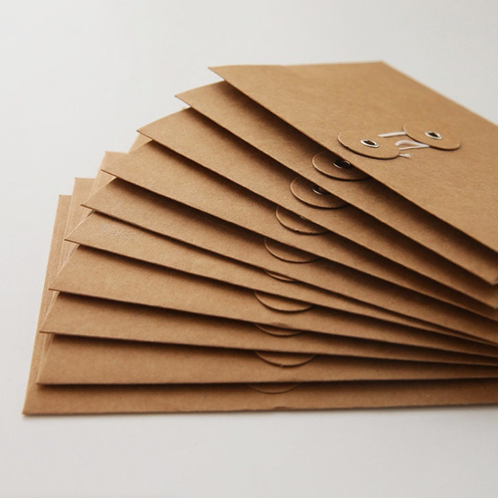 C6 String Tie Envelope | Kraft Brown Paper Envelope | Gift Wrapping