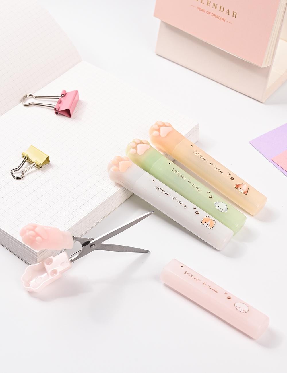 Cute Cat Paw Portable Scissor  | Portable Compact Scissor  | School Office Supplies | Scrapbooking DIY Craft Tools