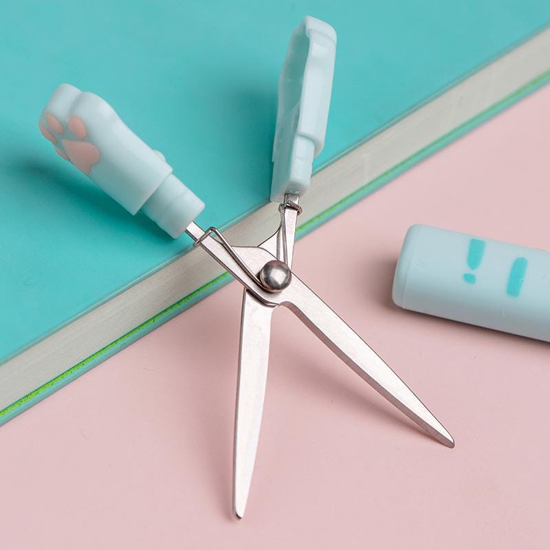 Cute Cat Paw Portable Scissor  | Portable Compact Scissor  | School Office Supplies | Scrapbooking DIY Craft Tools