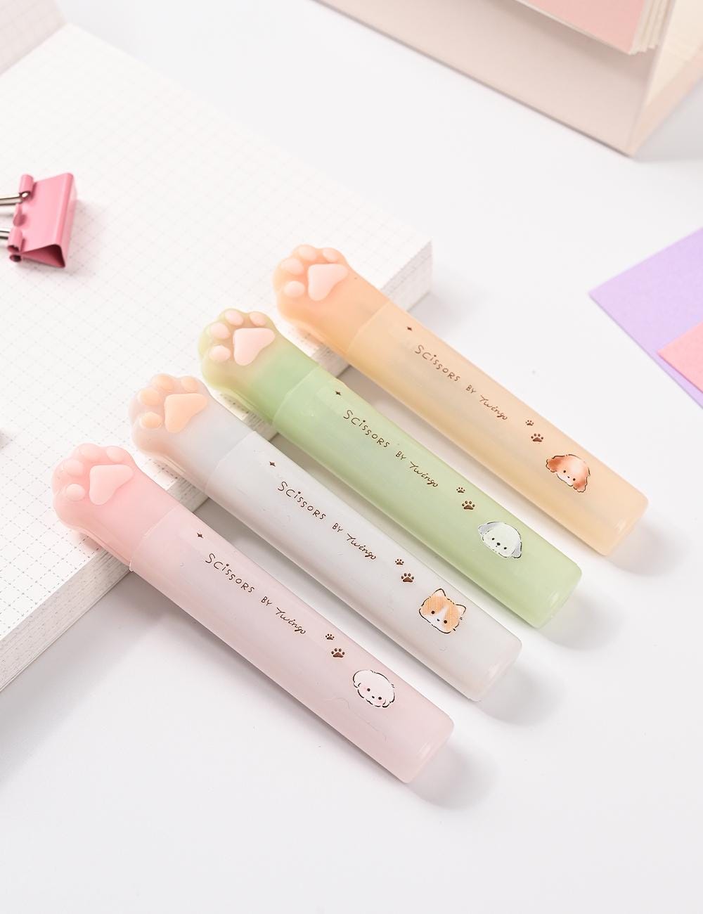 Cute Cat Paw Portable Scissor  | Portable Compact Scissor  | School Office Supplies | Scrapbooking DIY Craft Tools