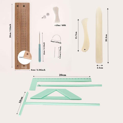 Complete Bookbinding Ruler Kit Bookbinding Easy Scrapbooking Tool Great Stencils and Cutter Guide Kit Made Into Journal Handbook