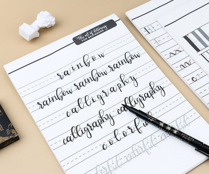 Brush Lettering Practice Sheets for Beginners | Calligraphy Practice Guide | Handwriting Worksheet