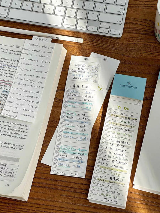 Tearable Foldable Notepad | Memo Pad | Creative Bookmark | Note Taking | Office Study Supplies | Gift for Booklover