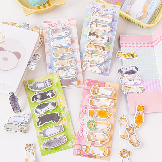Kawaii Cats Sticky Page Marker | Book Annotation Book Tabs | Index Tabs | Page Markers | Sticky Tabs | Study School Planner Journal Supplies