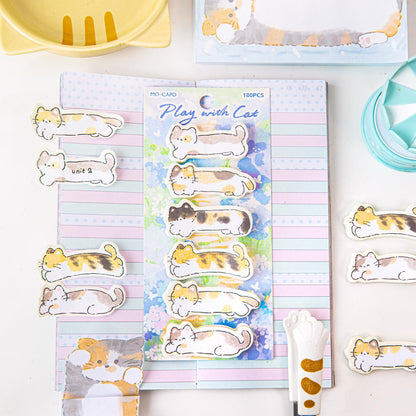 Kawaii Cats Sticky Page Marker | Book Annotation Book Tabs | Index Tabs | Page Markers | Sticky Tabs | Study School Planner Journal Supplies