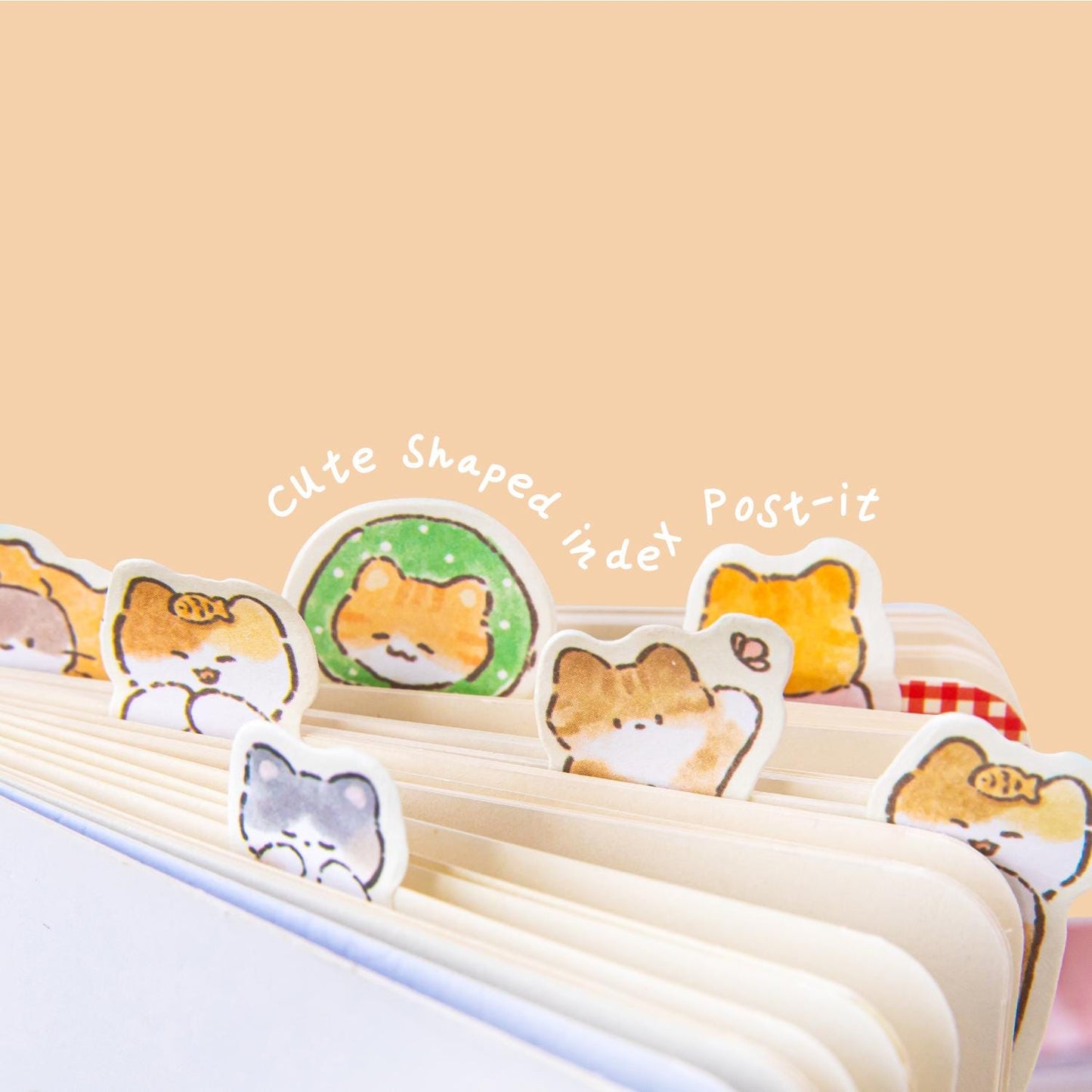 Kawaii Cats Sticky Page Marker | Book Annotation Book Tabs | Index Tabs | Page Markers | Sticky Tabs | Study School Planner Journal Supplies