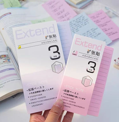 Creative Extend Sticky Notes | Lined Grided Dotted | Planner Study School Supplies | Note Taking | Planner Journal Accessory Supplies