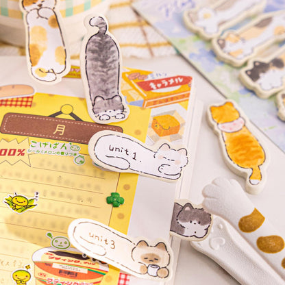 Kawaii Cats Sticky Page Marker | Book Annotation Book Tabs | Index Tabs | Page Markers | Sticky Tabs | Study School Planner Journal Supplies