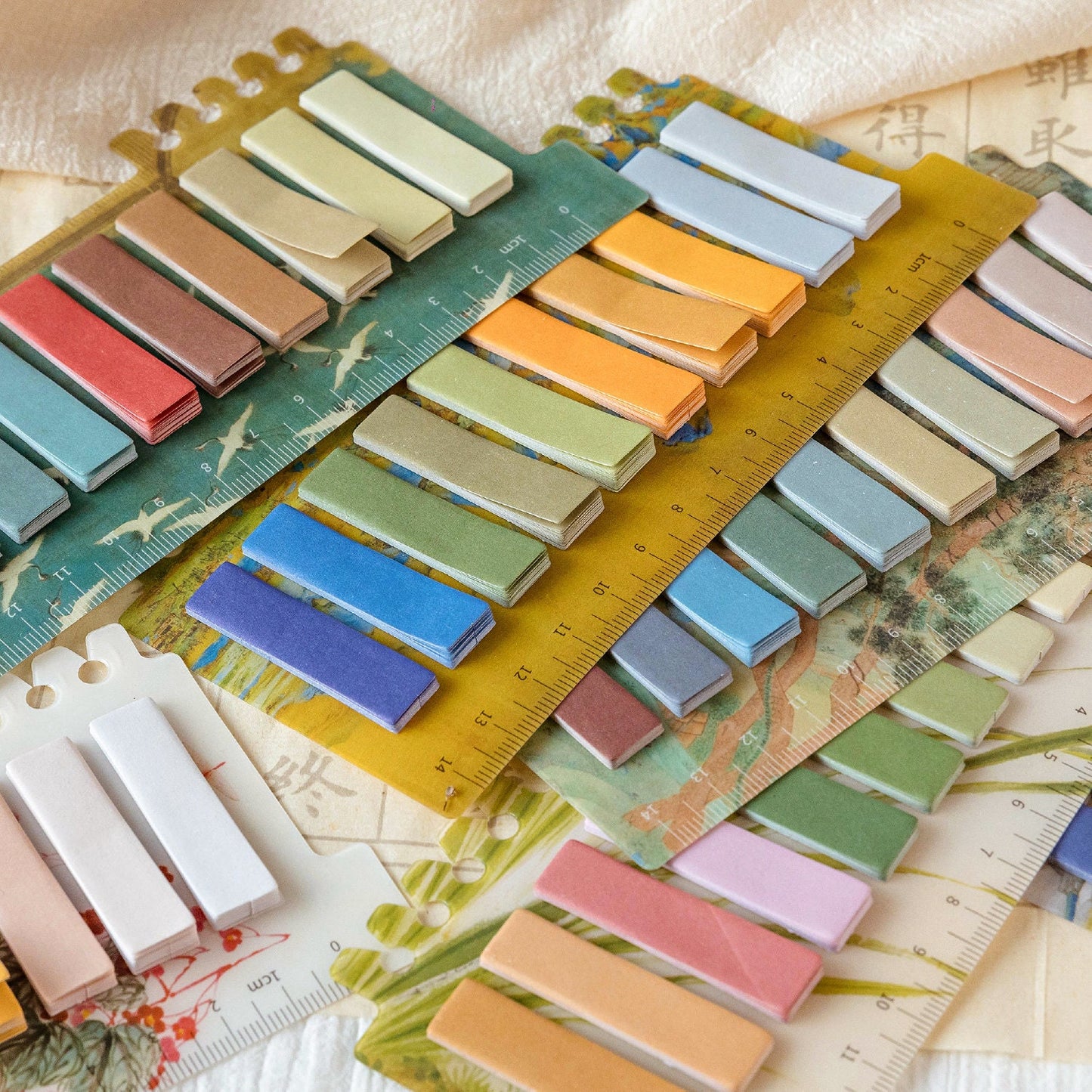 Retro Color Page Flags | Chinoiserie Page Flags | Sticky Index Tabs | Writable Book Tabs | Markers Annotation Tabs | Planner Study Supplies