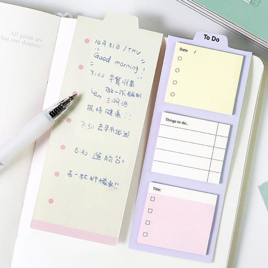 Combo Sticky Notes | Memo To Do Habit Weekly Plan Record Sticky Notes  | Planner Journal Accessories Study School Office Supplies