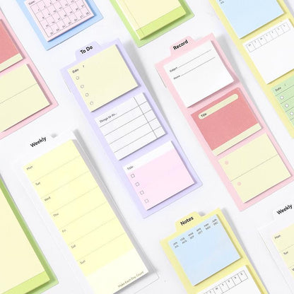 Combo Sticky Notes | Memo To Do Habit Weekly Plan Record Sticky Notes  | Planner Journal Accessories Study School Office Supplies