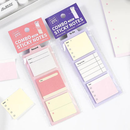 Combo Sticky Notes | Memo To Do Habit Weekly Plan Record Sticky Notes  | Planner Journal Accessories Study School Office Supplies