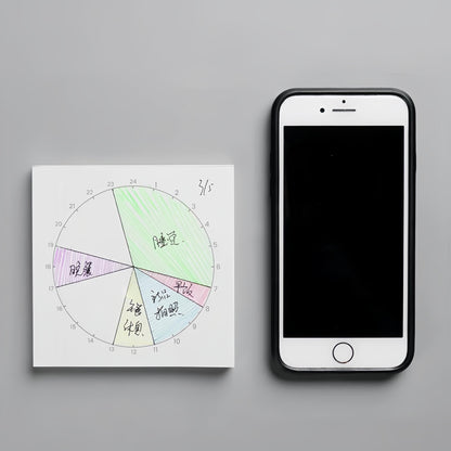 24 Hours Schedule Template | Circle Time Pie Chart Organizer |Daily Record Planner| Planner Journal Accessories Study School Office Supplies