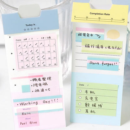 Combo Sticky Notes | Memo To Do Habit Weekly Plan Record Sticky Notes  | Planner Journal Accessories Study School Office Supplies
