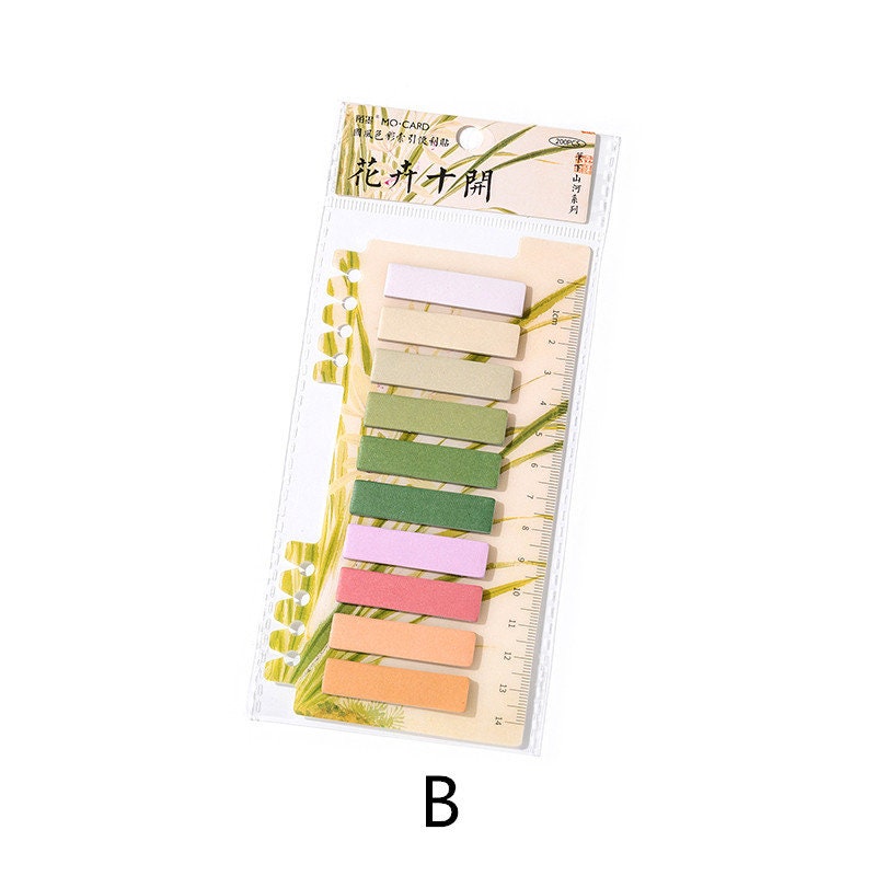 Retro Color Page Flags | Chinoiserie Page Flags | Sticky Index Tabs | Writable Book Tabs | Markers Annotation Tabs | Planner Study Supplies