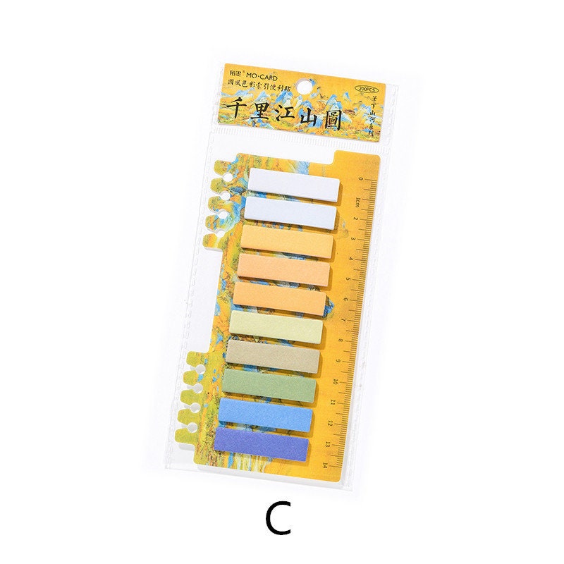 Retro Color Page Flags | Chinoiserie Page Flags | Sticky Index Tabs | Writable Book Tabs | Markers Annotation Tabs | Planner Study Supplies
