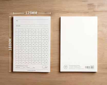 100 Days Goal Track | Memo Pad | To Do Habit Track Life Planner Record Notes Pad | Planner Journal Accessories Study School Office Supplies