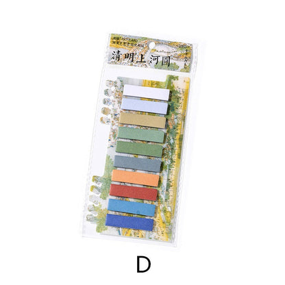 Retro Color Page Flags | Chinoiserie Page Flags | Sticky Index Tabs | Writable Book Tabs | Markers Annotation Tabs | Planner Study Supplies