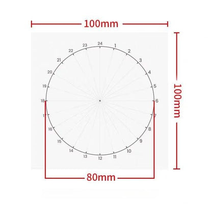 24 Hours Schedule Template | Circle Time Pie Chart Organizer |Daily Record Planner| Planner Journal Accessories Study School Office Supplies