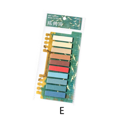 Retro Color Page Flags | Chinoiserie Page Flags | Sticky Index Tabs | Writable Book Tabs | Markers Annotation Tabs | Planner Study Supplies