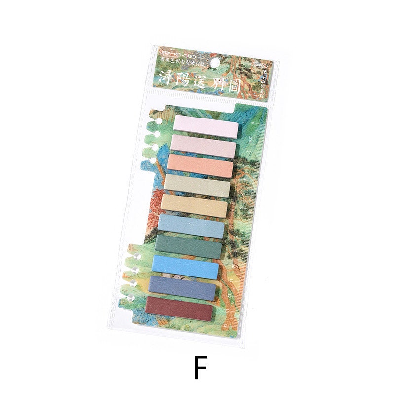 Retro Color Page Flags | Chinoiserie Page Flags | Sticky Index Tabs | Writable Book Tabs | Markers Annotation Tabs | Planner Study Supplies