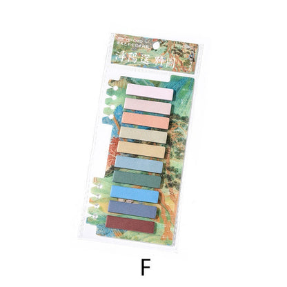 Retro Color Page Flags | Chinoiserie Page Flags | Sticky Index Tabs | Writable Book Tabs | Markers Annotation Tabs | Planner Study Supplies