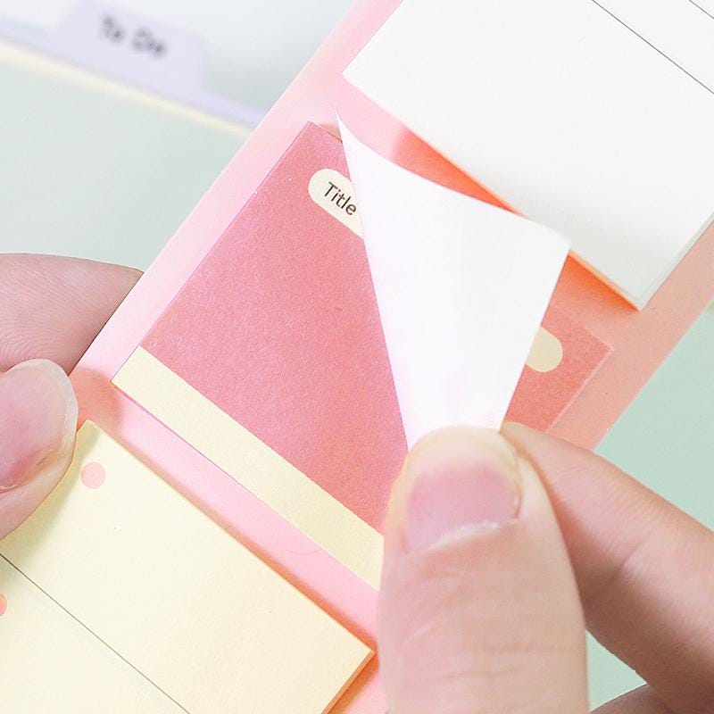 Combo Sticky Notes | Memo To Do Habit Weekly Plan Record Sticky Notes  | Planner Journal Accessories Study School Office Supplies