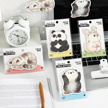 Kawaii Animal Sticky Notes  | Sticky Note Pad | Cute Memo Pad |  Planner Memo