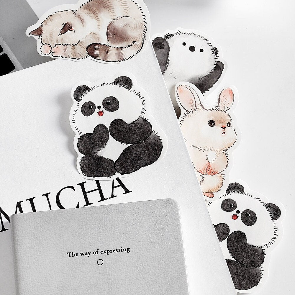 Kawaii Animal Sticky Notes  | Sticky Note Pad | Cute Memo Pad |  Planner Memo