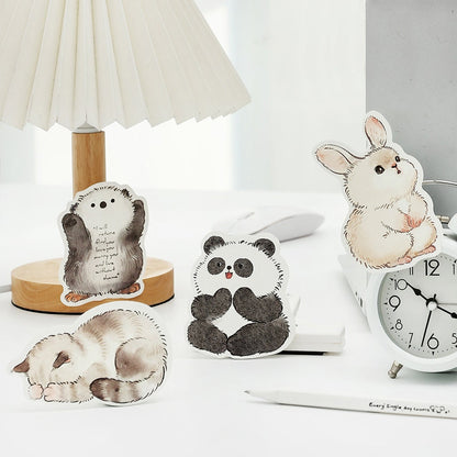 Kawaii Animal Sticky Notes  | Sticky Note Pad | Cute Memo Pad |  Planner Memo
