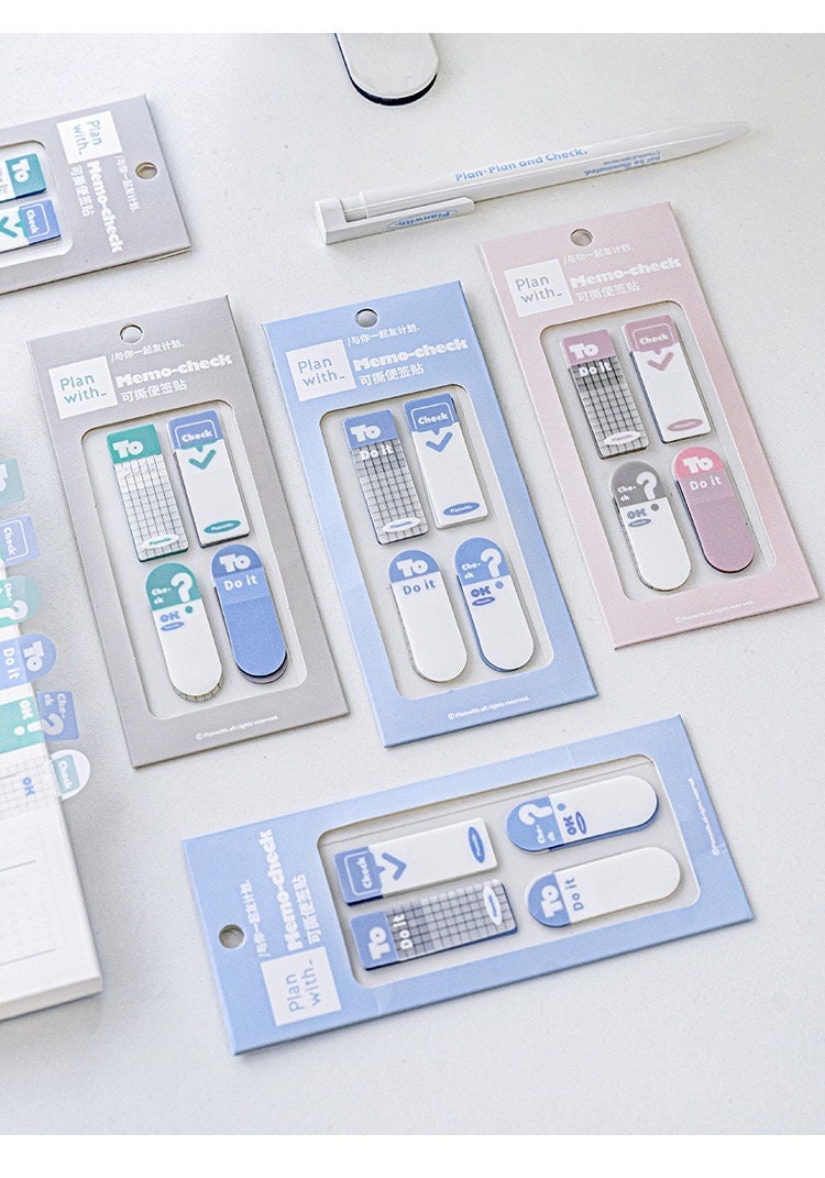 Tearable Sticky Notes | Page Flags | Page Markers | Sticky Tabs |  Office Study School Planner Supplies