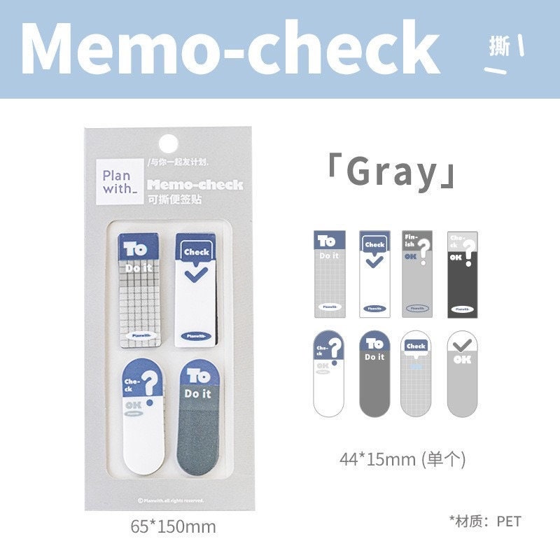 Tearable Sticky Notes | Page Flags | Page Markers | Sticky Tabs |  Office Study School Planner Supplies